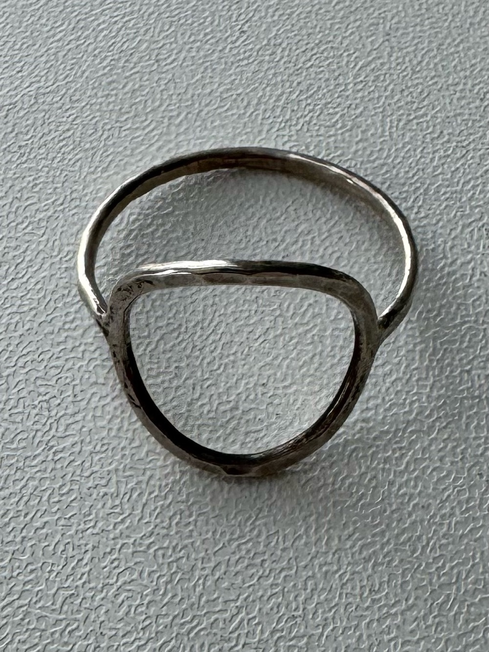 Sterling Silver Open Oval Stackable Ring - Silver - Size 9